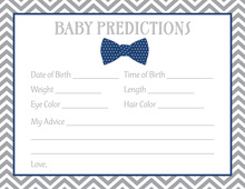 Light Blue Polka Dots Baby Prediction Cards