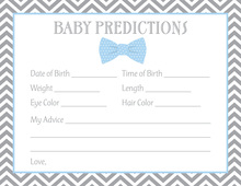 Chevron Mint Elephant Baby Prediction Cards