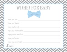 Blue Whale Splash Baby Wish Cards