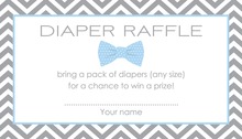 Baby Blue Bow Tie Raffle Cards