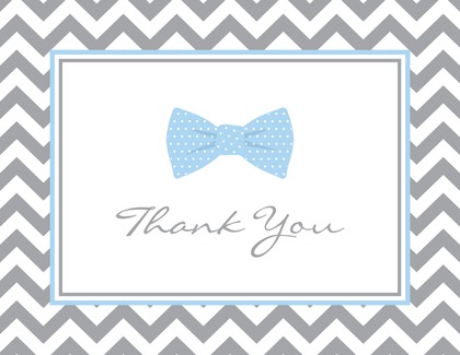 Baby Blue Bow Tie Baby Wish Cards