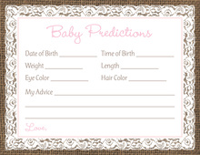 Boho Coral Pink Tribal Patterns Baby Prediction Cards