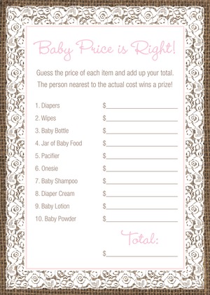 Amazon.com: Hadley Designs 25 Kraft Rustic What's in Your Purse Baby Shower  Game, Funny Ideas Coed Couples Game for Baby Party, Fun Woodland Themed  Bundle Pack of Cards to Play at Gender