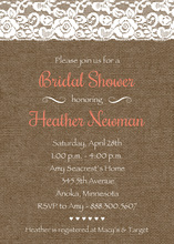 Princess Bridal Shower Red Invitations