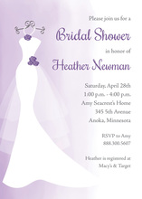 Lavender Waiting Bride Bridal Shower Invitations