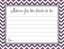 Whimsical Script Chalkboard Advice Cards Bride to Be