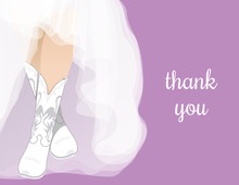 Brown Bridal Boots Thank You Cards