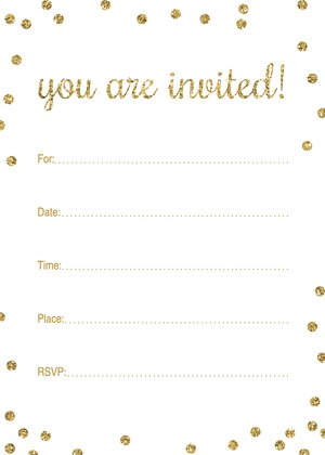 Gold Glitter Graphic Dots Couple Advice Cards