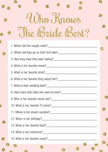 Pink Hearts Who Knows Bride Best Game