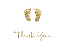 Blue Baby Feet Footprint Notes