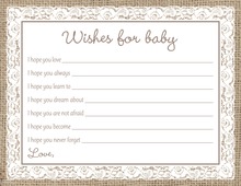 Pink Heart Baby Wish Cards