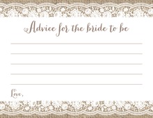 Teal Chevrons Bridal Advice Cards