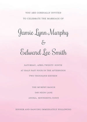Pink Watercolor Wash RSVP Cards