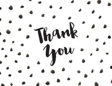 Watercolor Dots Thank You Note