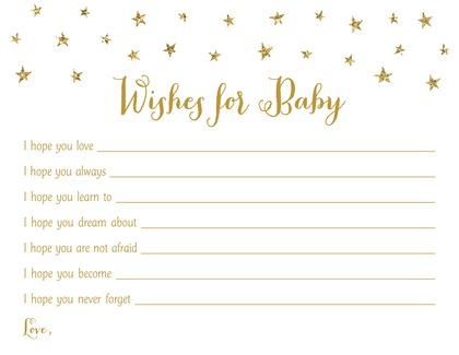 Gold Glitter Graphic Stars Advice Cards