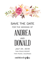 Pink Hearts Save The Date
