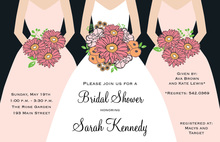 Bridal Dress Special Day Red Bridal Shower Invitations