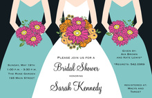 Spring Fling Wedding Gown Bridal Shower Invitations