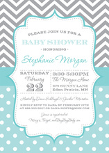 Navy Chevrons Coral Polka Dots Twins Whale Invitations