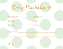 Gold Glitter Graphic Stars Baby Predictions