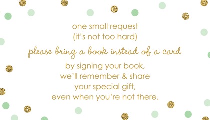 Gold Glitter Graphic Mint Dots Advice Cards