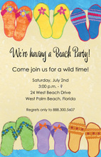 Casual Beachside Sandals Summer Invitations