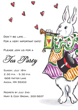 Easter Bunny Girly Dots Chalkboard Birthday Invitations