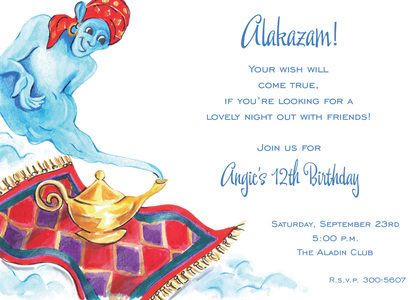 Smiling Genie Party Invitations