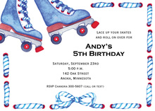 Jazzy Gliding Skate Birthday Invitations