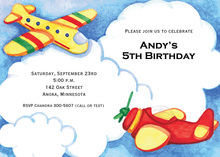 Airplane In The Cloud Invitations