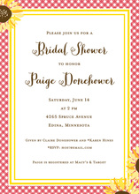 Sunflower Oilcloth Bridal Shower Invitations