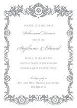 Luxurious Silver Grey Royal Frame Invitations