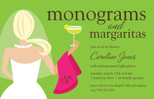 Monograms Margaritas Classy Cocktail Blonde Invites