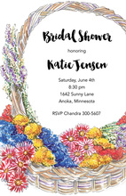 Floral Whimsy Hand Painted Wedding Invitations
