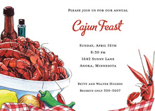 Wooden Low Country Boil Party Invitations