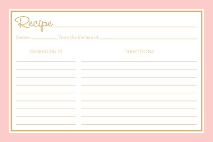Light Pink Horizontal Stripes Gold Script Baby Wishes