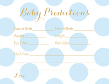 Mint Polka Dots Baby Prediction Cards