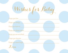 Light Blue Polka Dots Baby Wishes