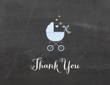 Modern Blue Buggy Thank You Cards
