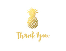 Watercolor Pineapple Thank You Note Card