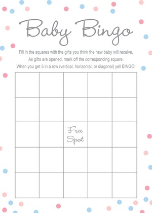 Pink vs Blue Polka Dots Baby Shower Price Game
