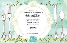 Lovely Traditional Placesetting Invitations