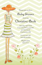 Dots of Baby Shower Pink Green Invitations