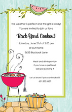 Grilling Modern Couple Chilling Invitations