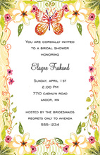 Watercolor Butterfly Wash Invitations