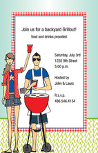 Good Time Red Grill Party Invitations