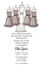 Grey Bridesmaids Dresses Invitations