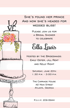 Floral Cake Shower Invitations