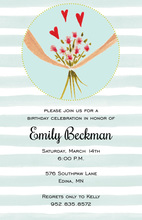 Blooming Sweetheart Roses Invitation