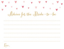 Teal Chevrons Bridal Advice Cards